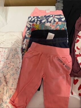 Pink Toddler Knit Pants with Cat Face Detail
